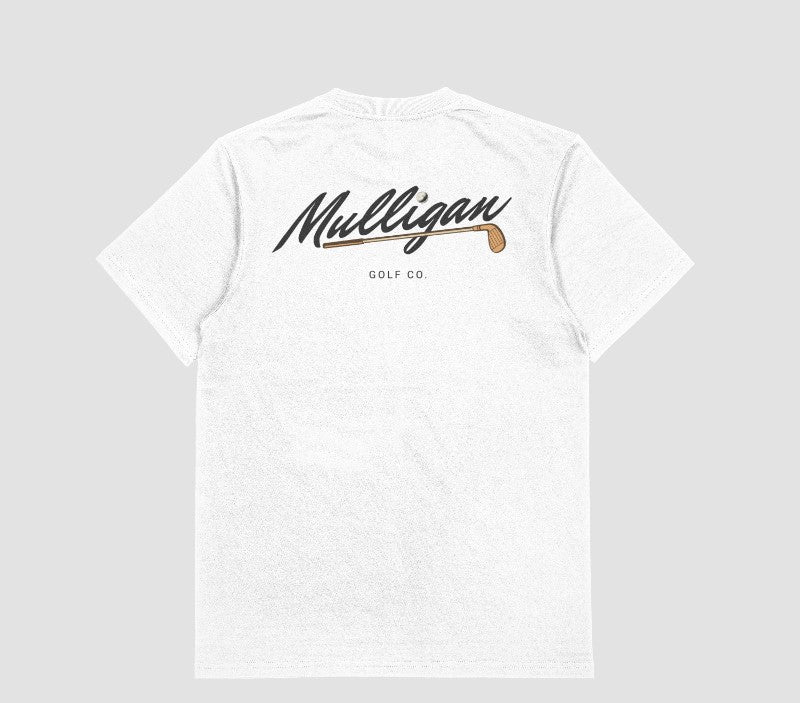 White Mulligan Golf Co. t-shirt